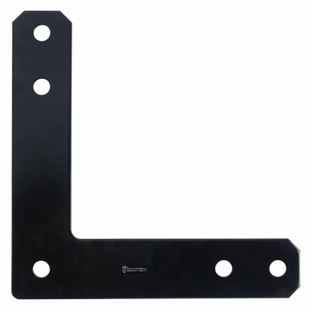 Hampton 12 in H X 12 in W X 316 in D Black Steel Corner Plate 02-3411-405